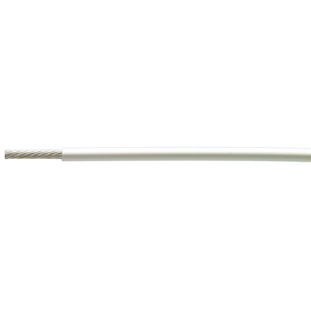TE Connectivity 99M Series White 0.24 mm² Hook Up Wire, 24 AWG, 19/36, 100m, Polyester Insulation, 99M0111-24-9
