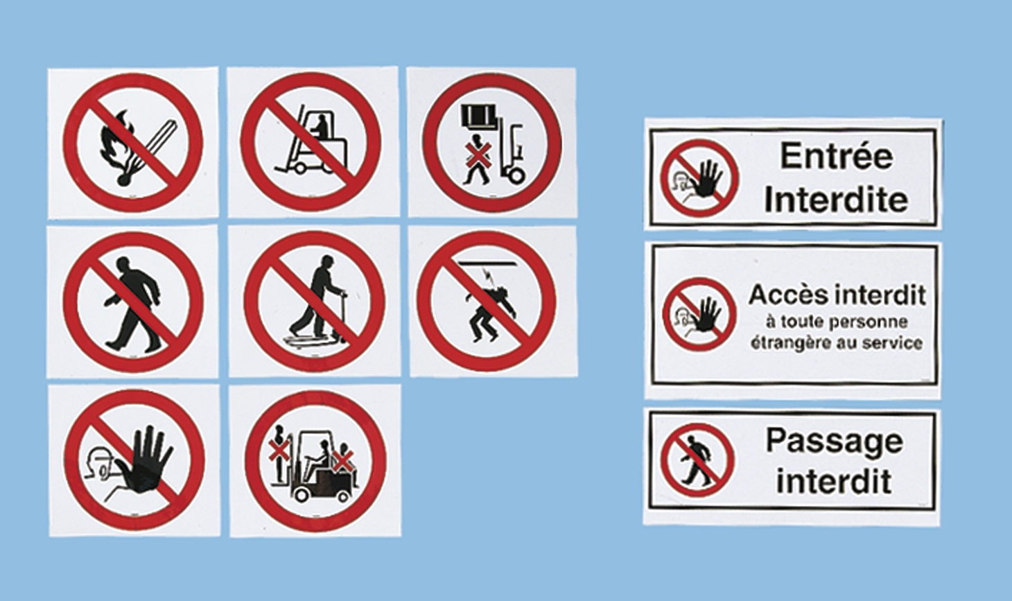 PET No Unauthorised Access Prohibition Sign, Entrée interdite, French