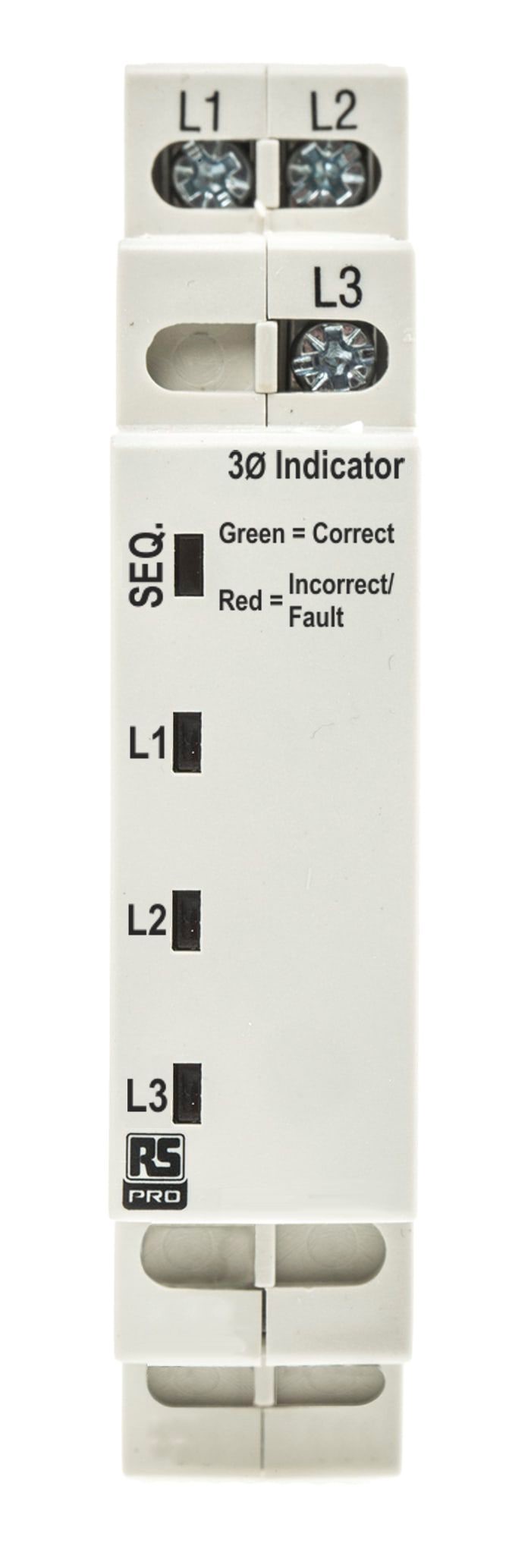 RS PRO Phase Monitoring Relay, 3 Phase, DIN Rail, Surface Mount