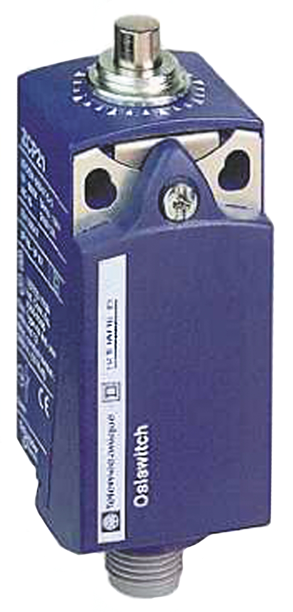 Telemecanique Sensors XCKP Series Plunger Limit Switch, NO/NC, IP66, IP67, DPST, Plastic Housing, 250V ac Max, 3A Max