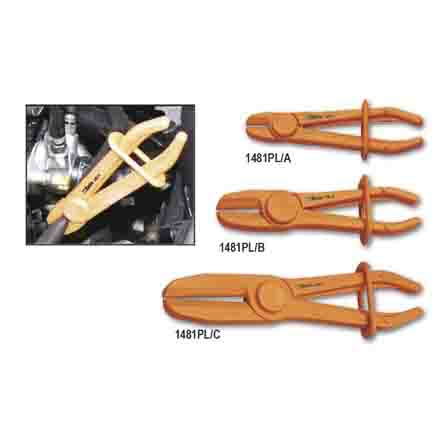 BETA 3-Piece Hose Clamp Plier Set, 160 mm, 190 mm, 220 mm Overall, Straight Tip