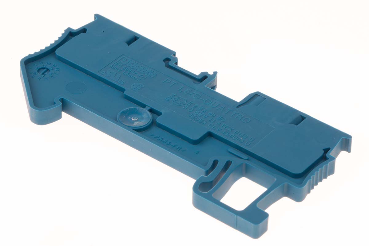 Phoenix Contact 3208208 PT 1.5/S-QUATTRO BU Series Blue, 0.14 → 1.5mm², Single-Level, Push In Termination, ATEX