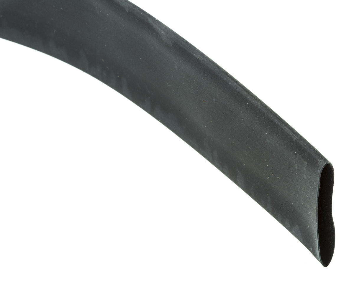 HellermannTyton Heat Shrink Tubing, Black 19.1mm Sleeve Dia. x 5m Length 2:1 Ratio, TF21 Series