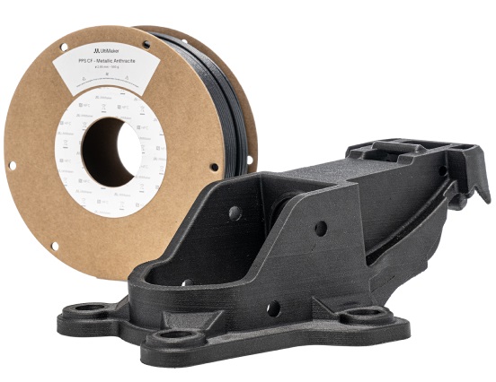 Ultimaker 2.85mm Dark Grey PPS CF 3D Printer Filament, 500g