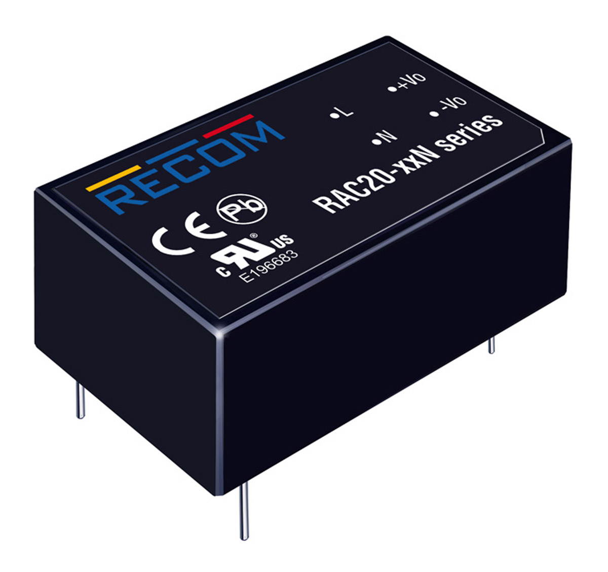 Recom Switching Power Supply, RAC20-12SN, 12V dc, 1.66A, 20W, 1 Output, 120 → 370 V dc, 90 → 264 V ac
