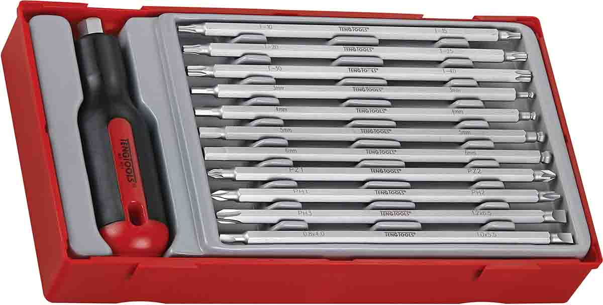 Teng Tools TTMD12D Interchangeable Screwdriver Set, 12-Piece
