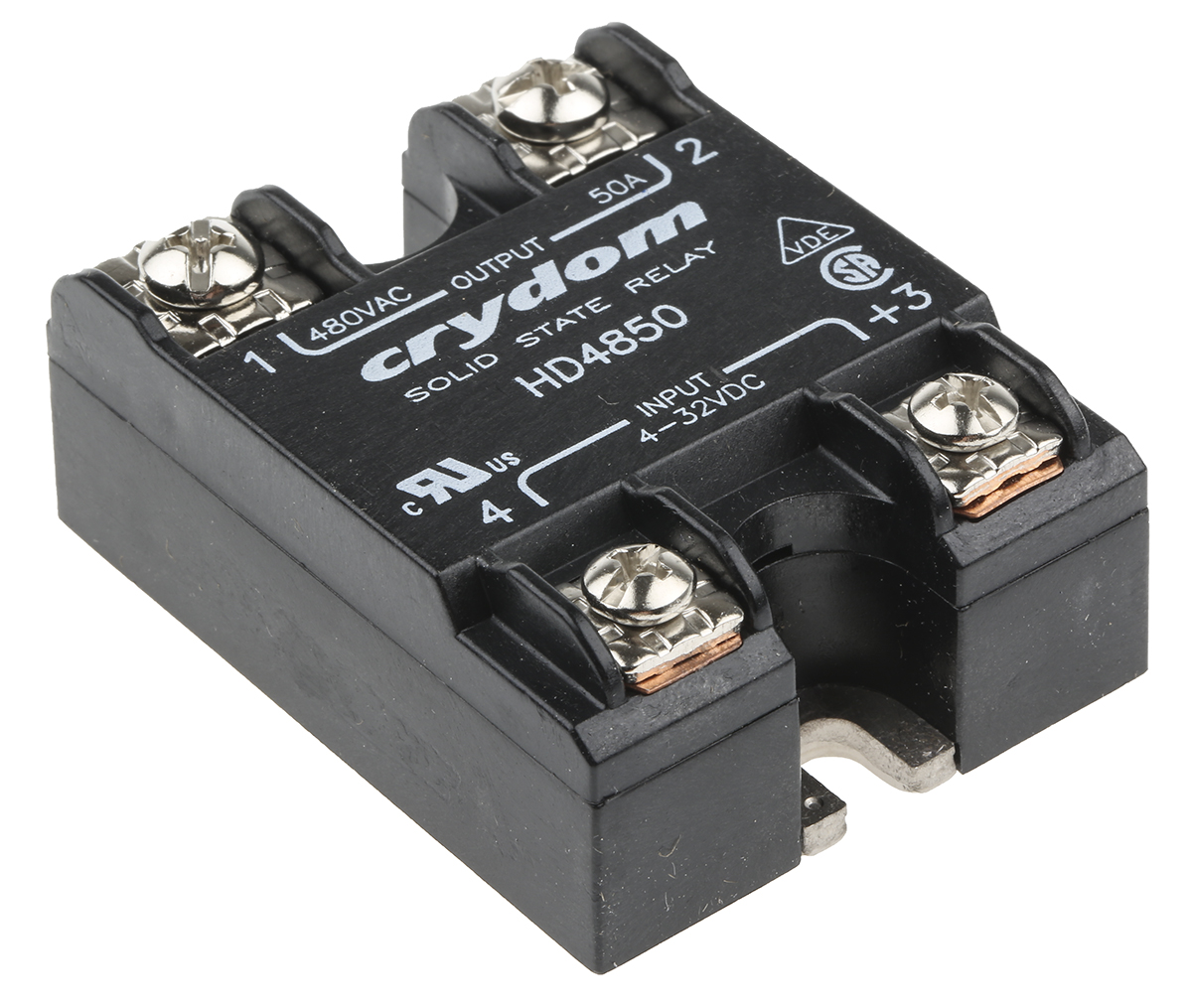 Sensata Crydom Solid State Relay, 50 A Load, Panel Mount, 530 V Load, 32 V Control