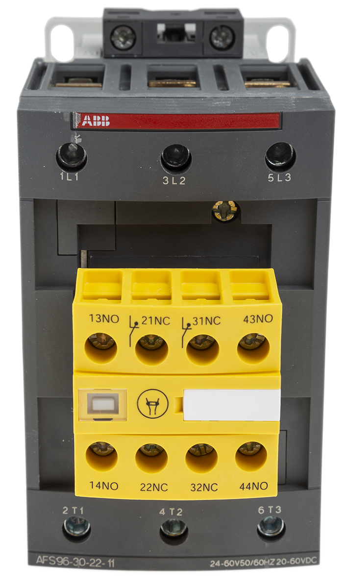 ABB Jokab AFS Contactor, 24/60 V ac Coil, 3-Pole, 130 A, 55 kW 60 V, 3 NO, 600V