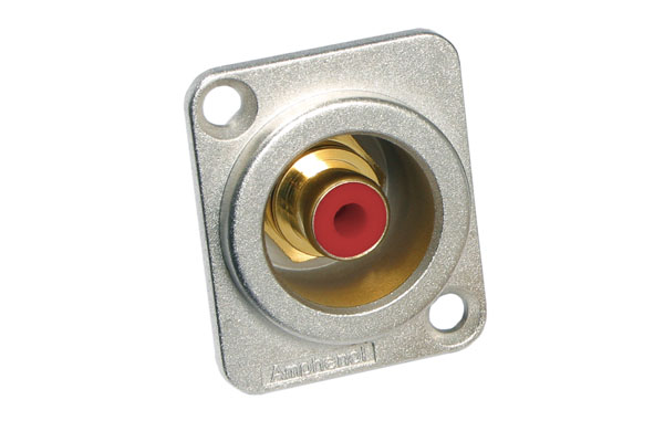 Amphenol Industrial Silver Chassis Mount RCA Socket, Gold, 10A