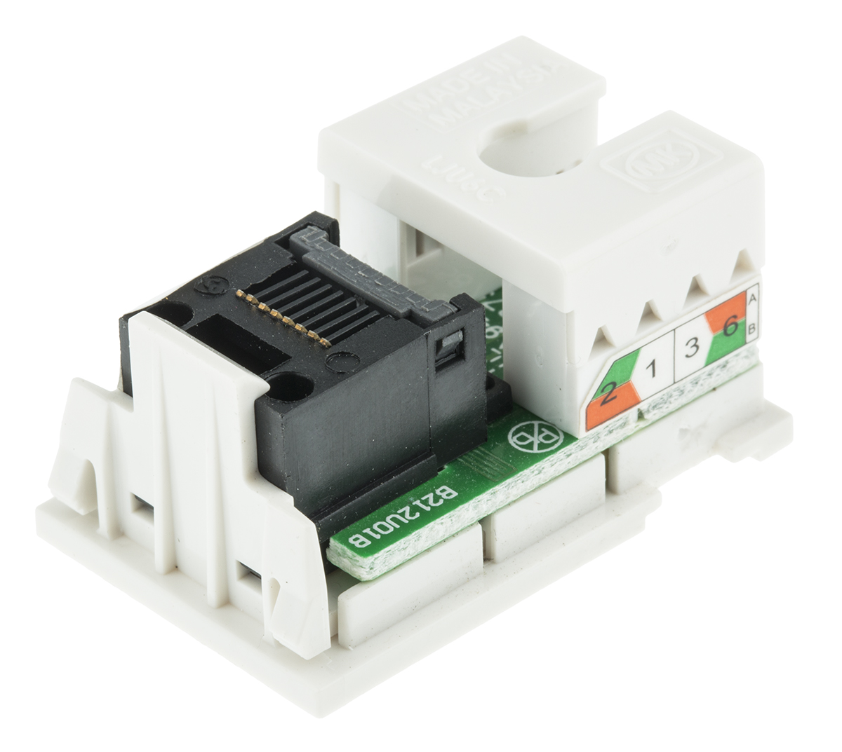 MK Electric Logic Plus Series Female RJ45 Connector, Cat5e Straight