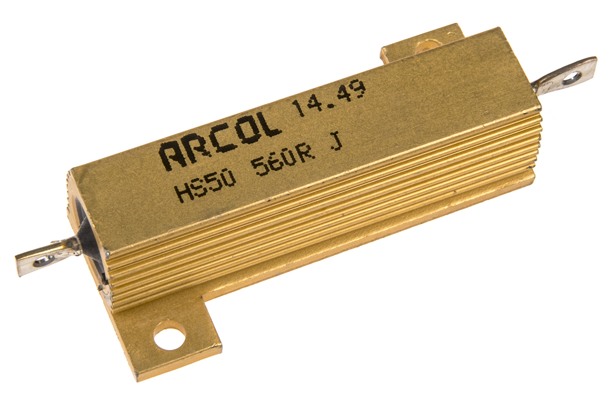 Arcol, 560Ω 50W Wire Wound Chassis Mount Resistor HS50 560R J ±5%