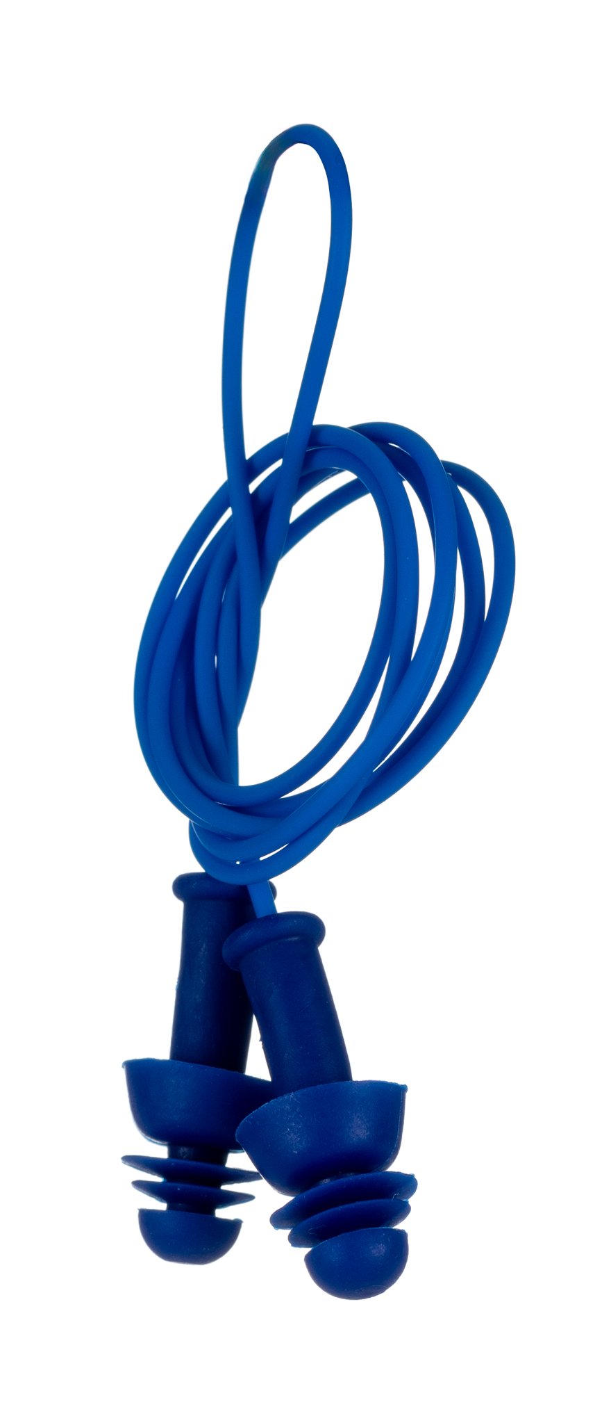 RS PRO Blue Reusable Corded Ear Plugs, 27dB Rated, Metal Detectable, 100 Pairs