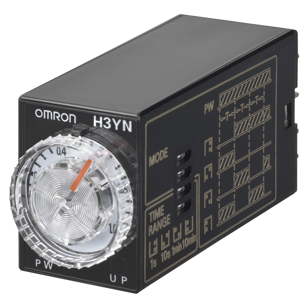 Omron H3YN Series Panel Mount Timer Relay, 24V ac, 4-Contact, 0.1 min → 10h, 4NO/4NC