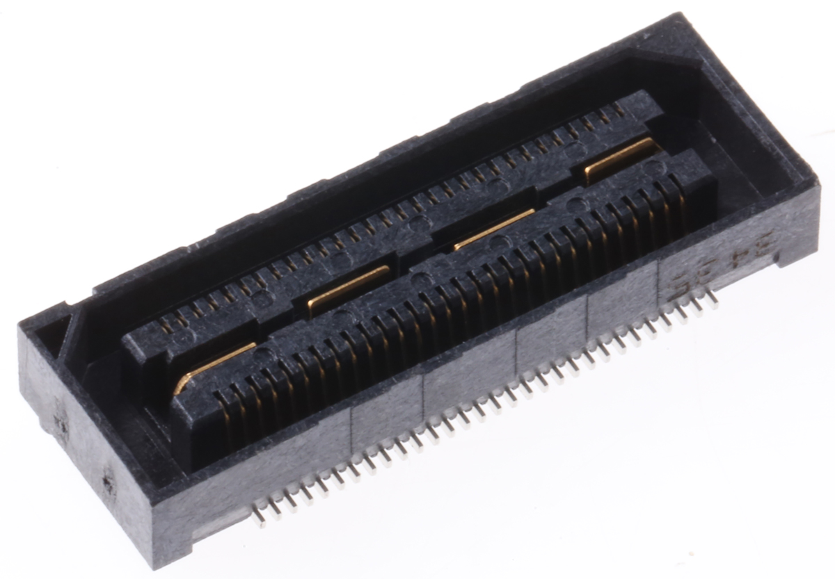 Samtec QSH Series Straight Surface Mount PCB Socket, 60-Contact, 2-Row, 0.5mm Pitch, Solder Termination