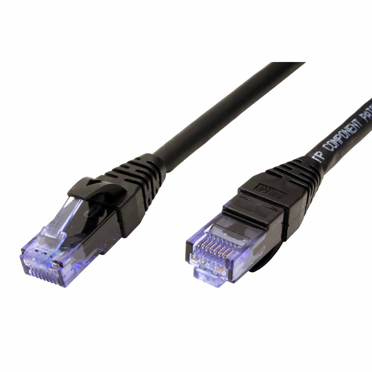 Roline, 0.5m Cat6a, Black RJ45 to Male RJ45 Male, U/UTP Unshielded, Terminated LSZH Sheath