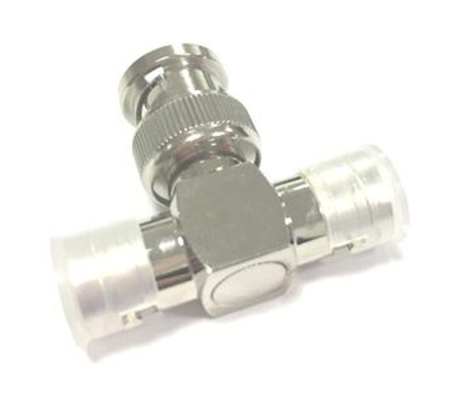 RS PRO Tee 50Ω Coaxial Adapter BNC Plug Plug to BNC Socket 1GHz