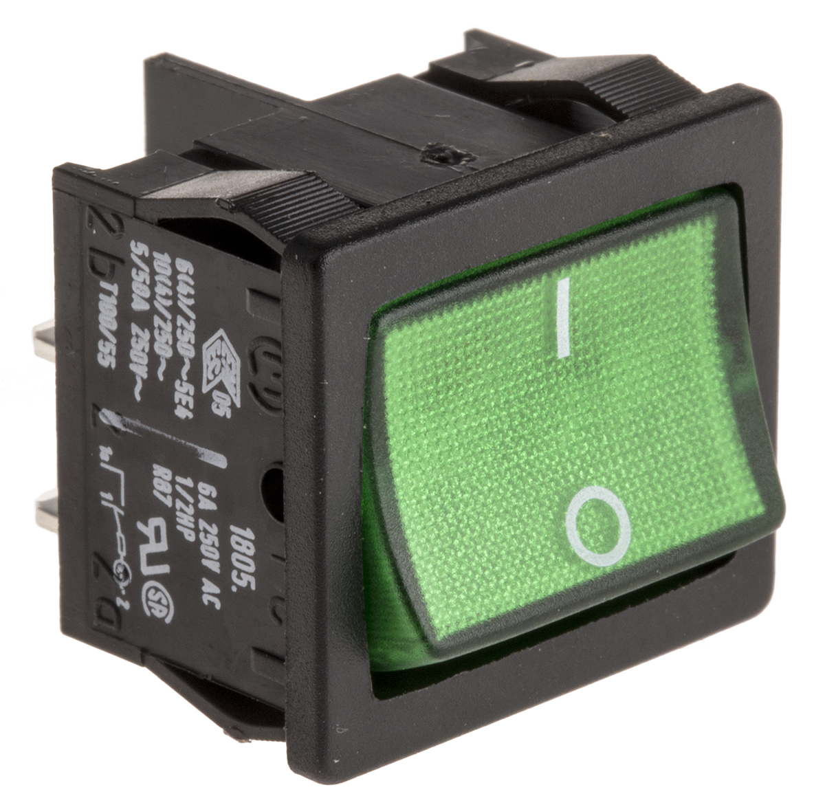 Marquardt Illuminated DPST, On-Off Rocker Switch Panel Mount