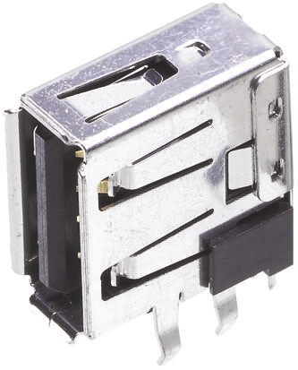 Molex Right Angle, Through Hole, Socket- Single Port Type A USB Connector