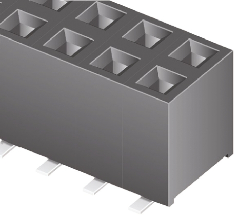 Samtec TLE Series Straight Surface Mount PCB Socket, 40-Contact, 2-Row, 2mm Pitch, Solder Termination
