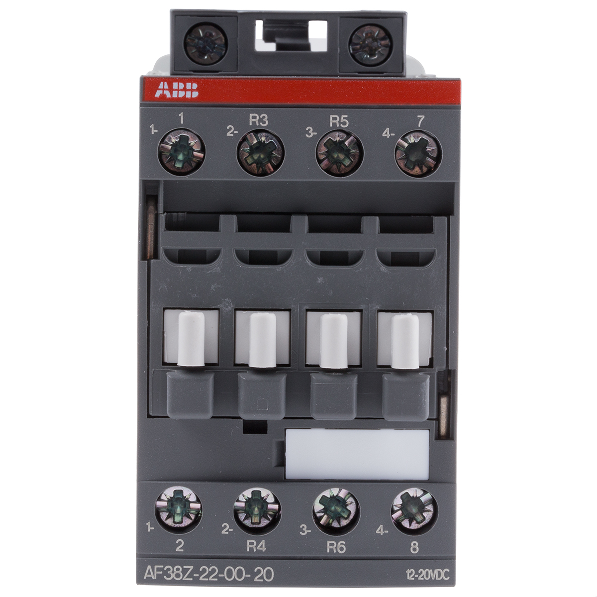 ABB AF38Z Contactor, 12 V dc Coil, 4-Pole, 55 A, 18.5 kW 20 V, 2 NO/2 NC, 690V