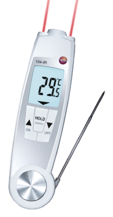 Testo 104-IR Infrared Thermometer, -30°C Min, +250°C Max, ±1 °C, ±1.5 %, ±2.0 °C, ±2.5 °C Accuracy, °C Measurements