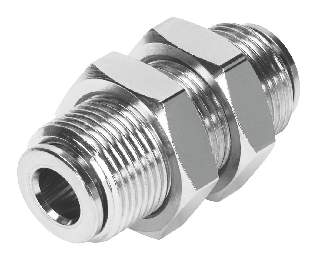 Festo NPQM Series Bulkhead Tube-to-Tube Adaptor, Push In 6 mm to Push In 6 mm, Tube-to-Tube Connection Style, 558807