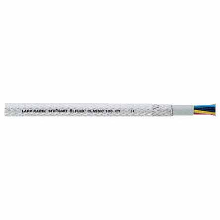 Lapp ÖLFLEX CLASSIC 100 CY Control Cable, 4 Cores, 1.5 mm² CSA 16 AWG, Screened, 50 m, Transparent Polyvinyl Chloride