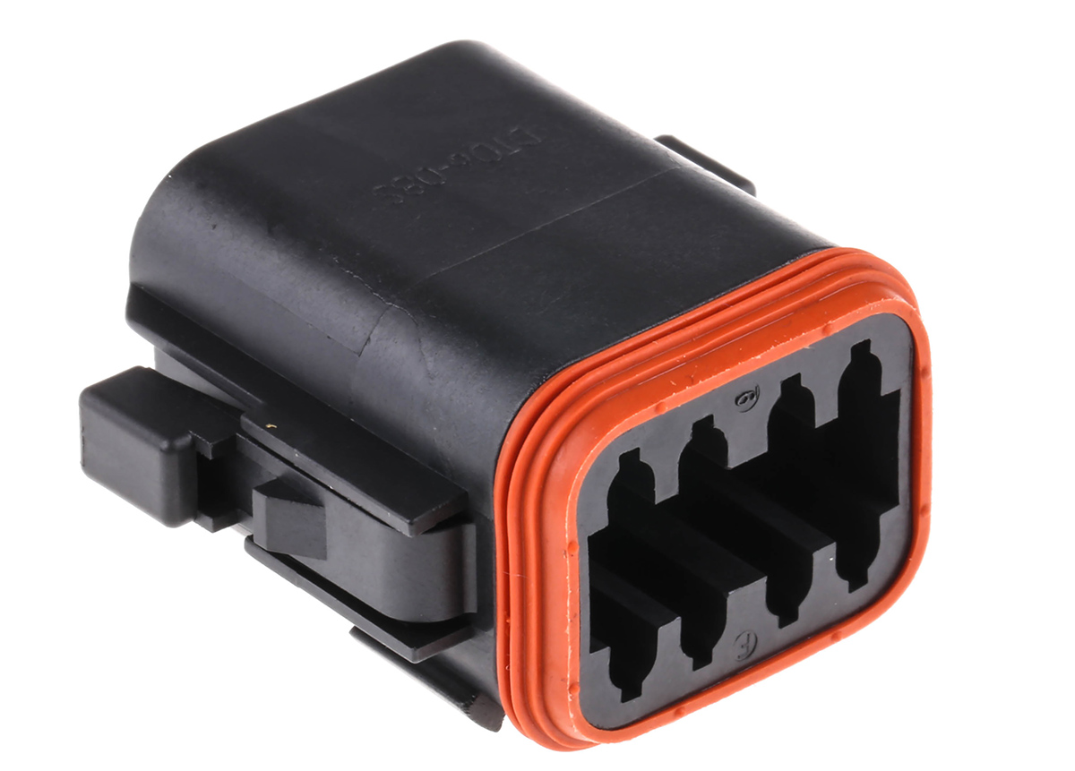 Deutsch, DT Automotive Connector Plug Black 8 Way, Crimp Termination DT06-08SA-CE10