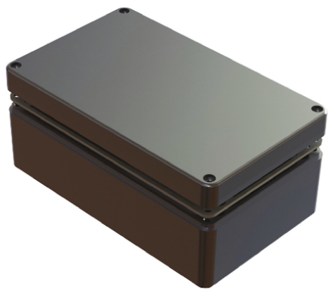 Deltron 486 Series Grey Aluminium Enclosure, IP68, Grey Lid, 260 x 160 x 90mm