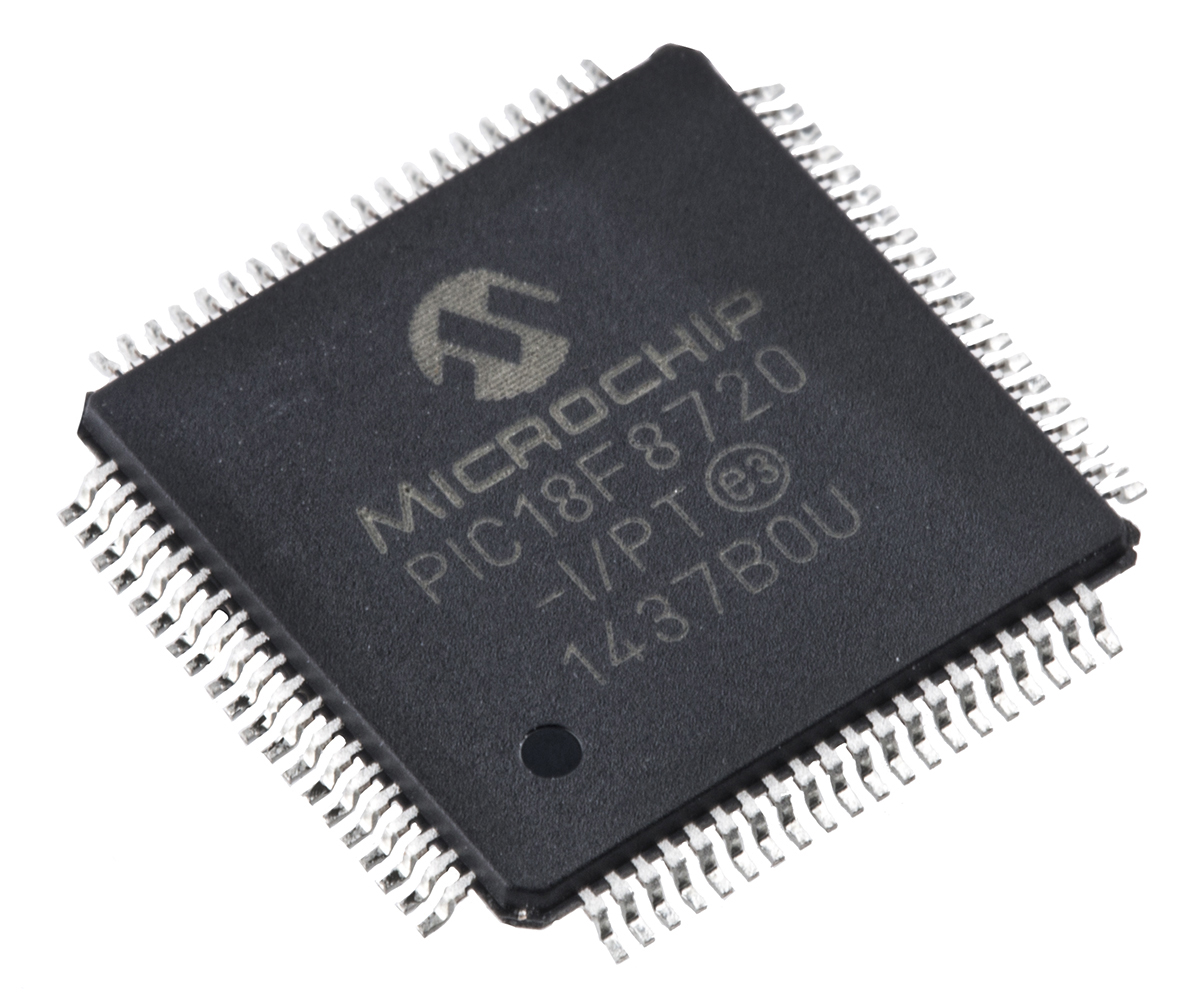 Microchip PIC18F8720-I/PT, 8 bit PIC, PIC18F8720 Microcontroller, 25 MHz, 128kB FLASH, 80-Pin TQFP