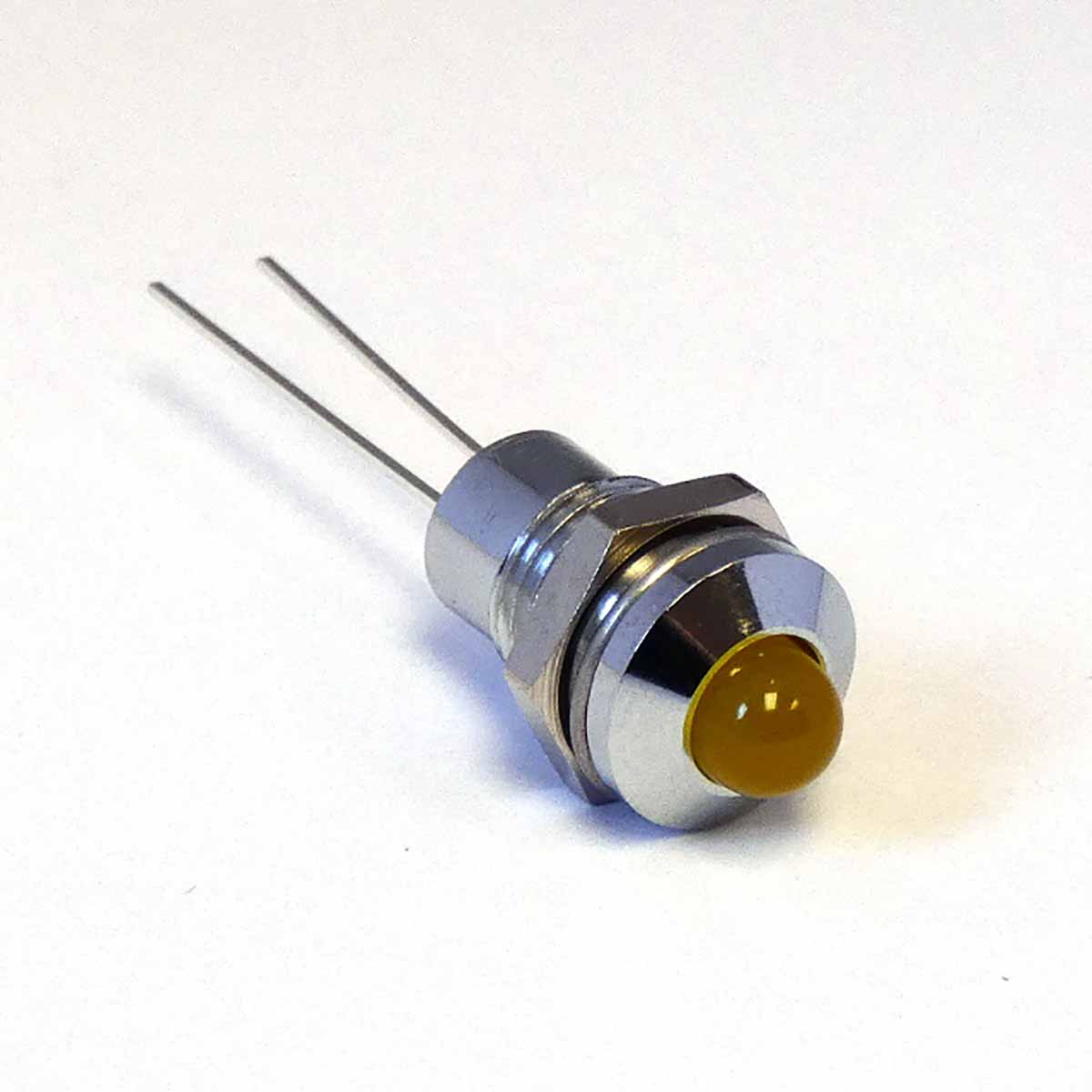 CML Innovative Technologies 1904X00X Series Yellow Panel Mount Indicator, 2.1V, 8mm Mounting Hole Size