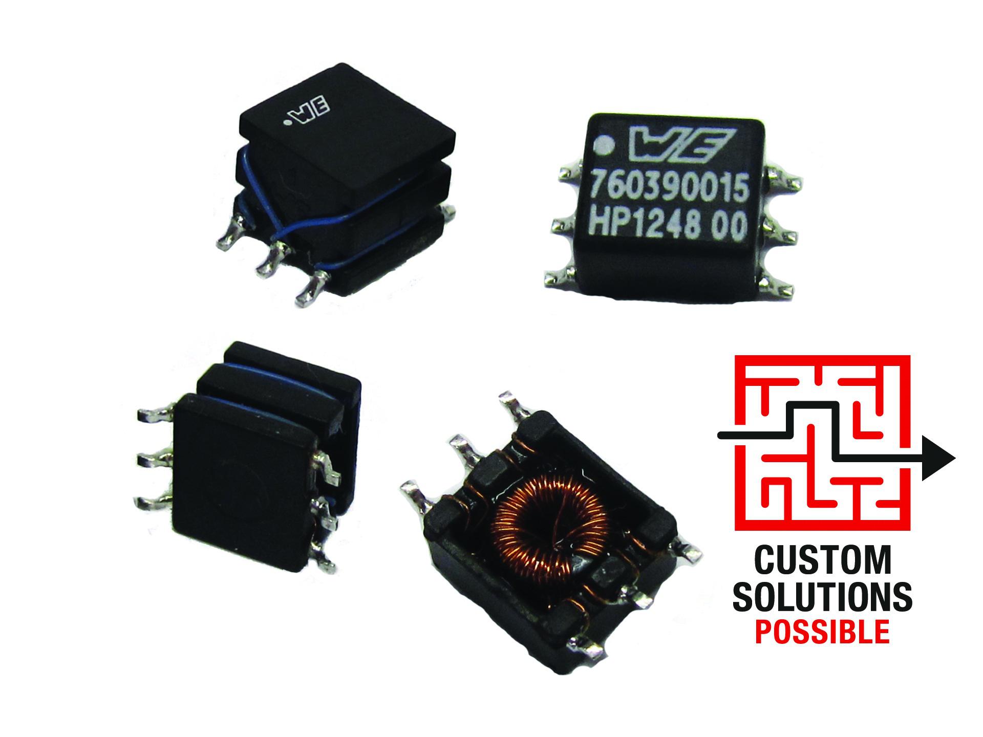 1 Output 1.2W Push-Pull Switch Mode Power Supply Transformer, 12V dc, 12V dc, 1.92mH