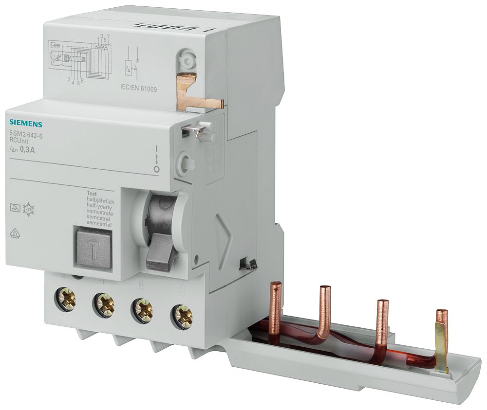 Siemens 5SM2645 RCCB, 63A, 4 Pole, 300mA, Type A, 400V ac