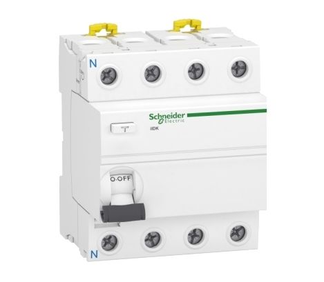 Schneider Electric Acti9 iIDK RCCB, 40A, 4 Pole, 30mA, Type AC, 380 → 415V ac