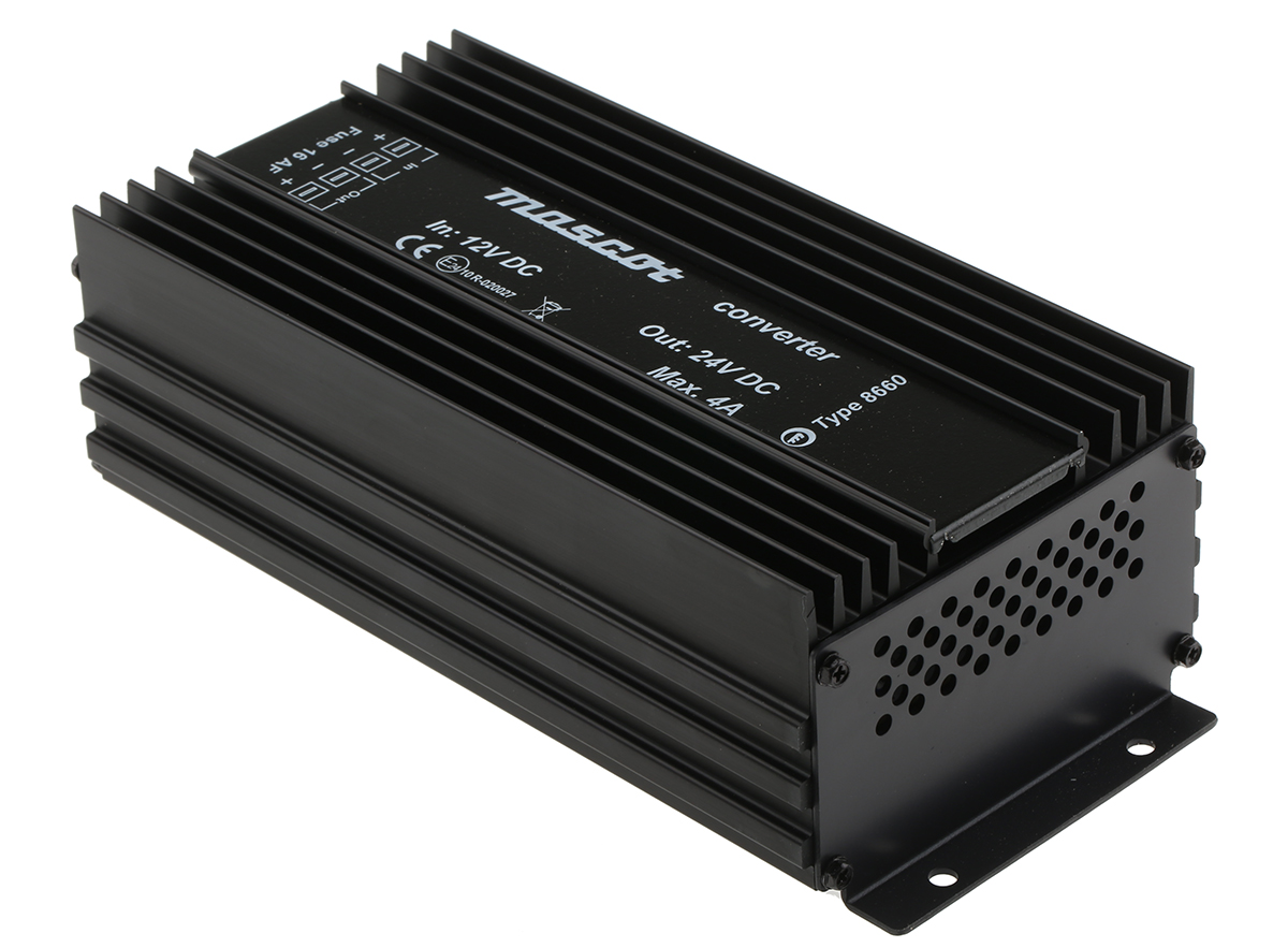 Mascot DC-DC Converter, 24V dc/ 5A Output, 10 → 16 V dc Input, 120W, Mounting Bracket, +25°C Max Temp -20°C Min