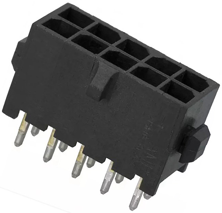 TE Connectivity Micro MATE-N-LOK Series Straight Through Hole PCB Header, 10 Contact(s), 3 mm Pitch, 2 Row, Shrouded