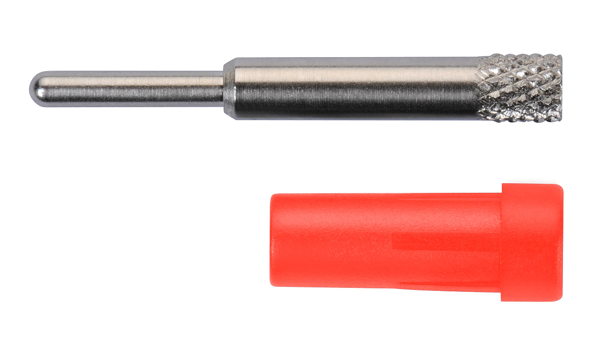 Schutzinger Red Female Banana Socket, 2mm Connector, Plug In Termination, 10A, 33 V ac, 70V dc, Nickel Plating
