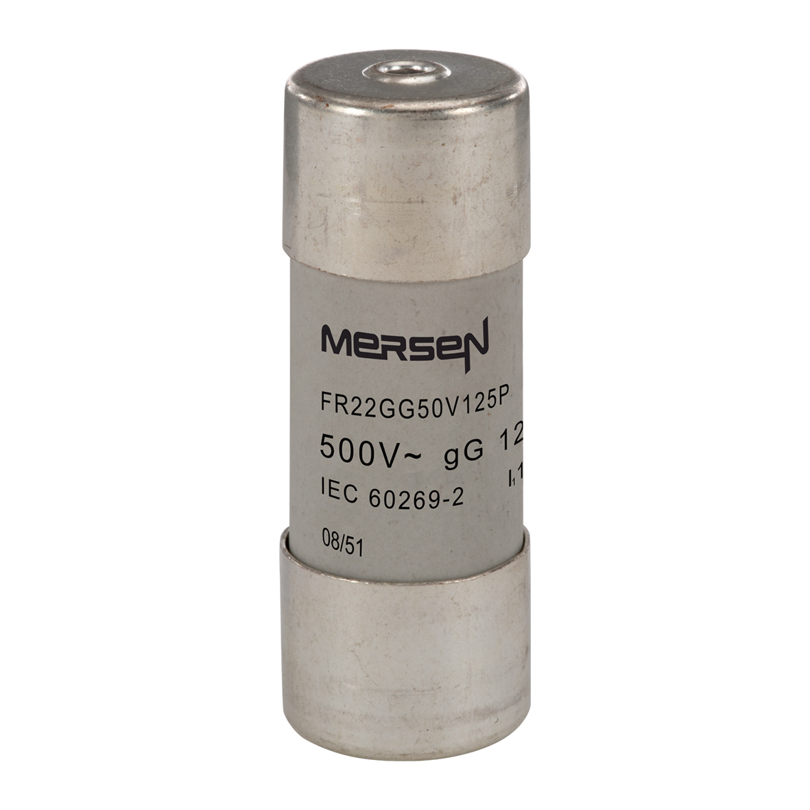 Mersen 125A Slow-Blow Ceramic Cartridge Fuse, 22.2 x 58mm
