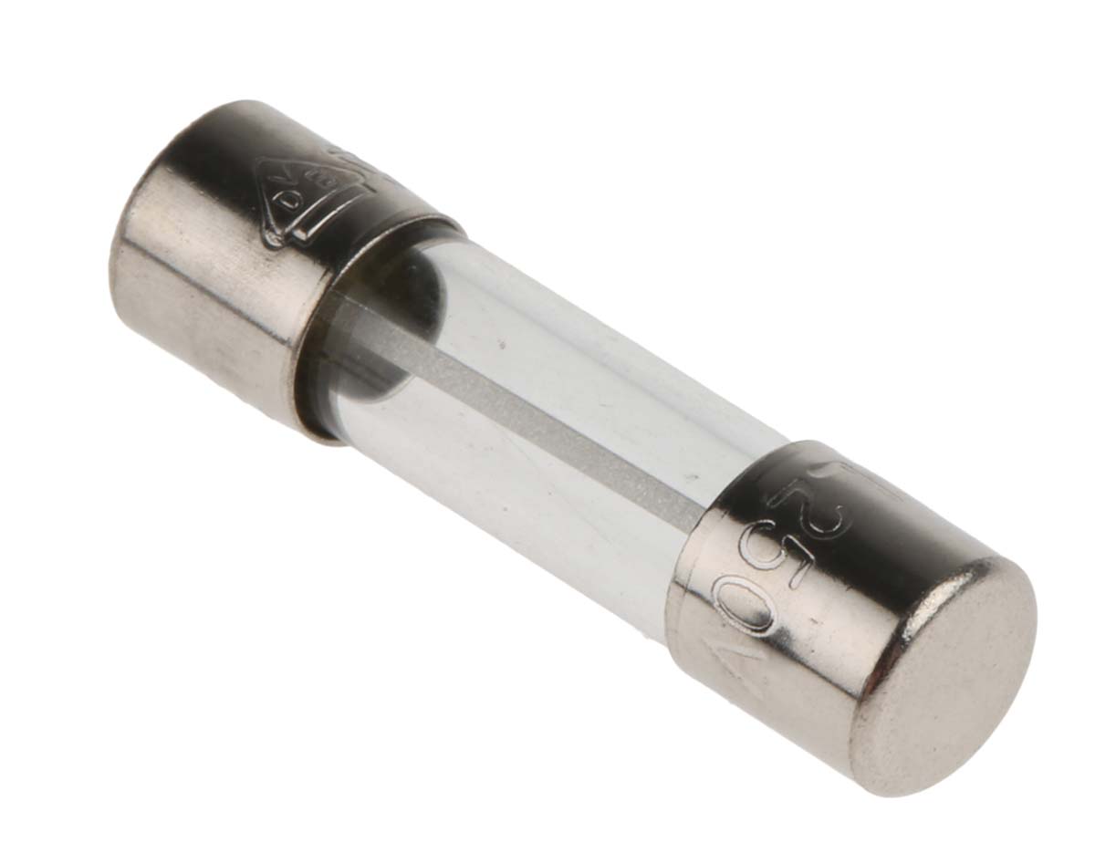 RS PRO 6.3A T Glass Cartridge Fuse, 5 x 20mm