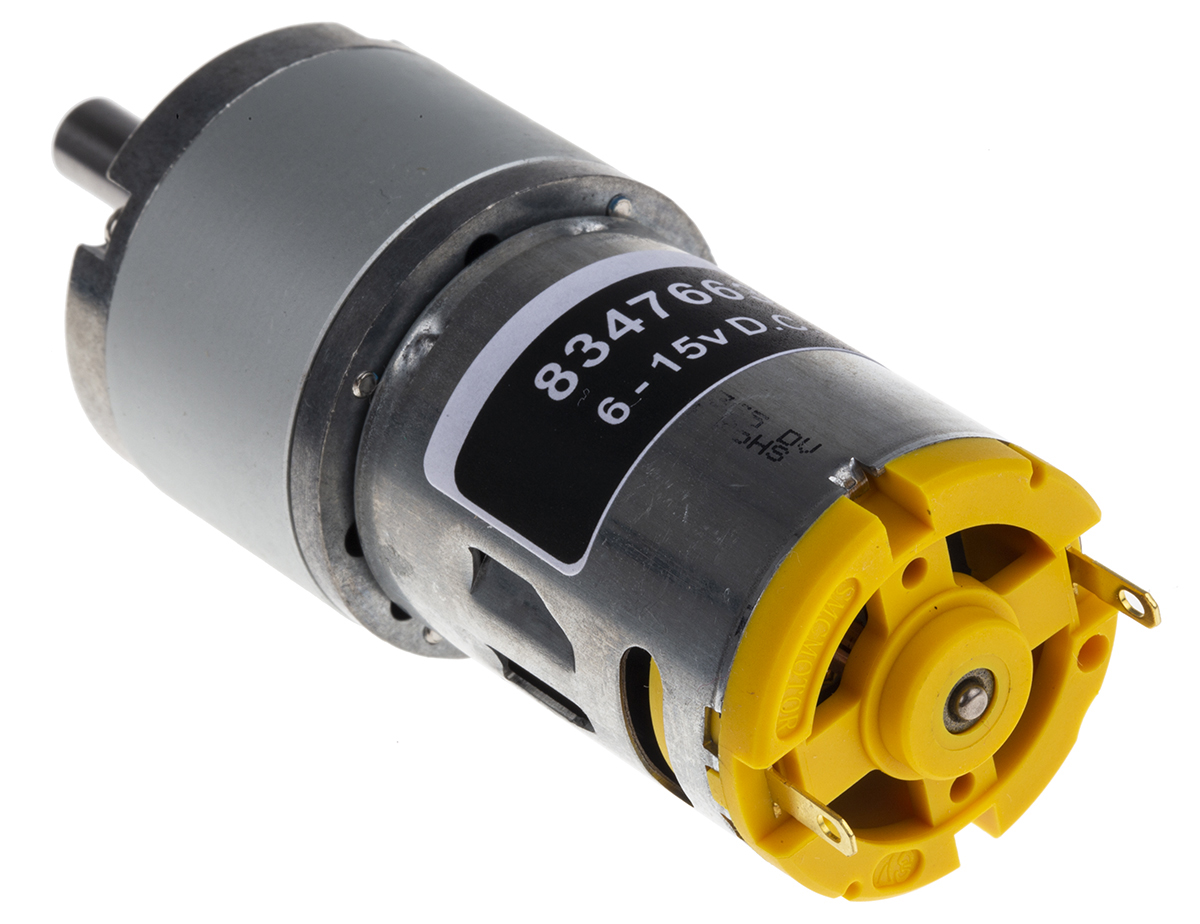 RS PRO Brushed Geared DC Geared Motor, 7.85 W, 12 V dc, 1482 gcm, 431 rpm, 6mm Shaft Diameter