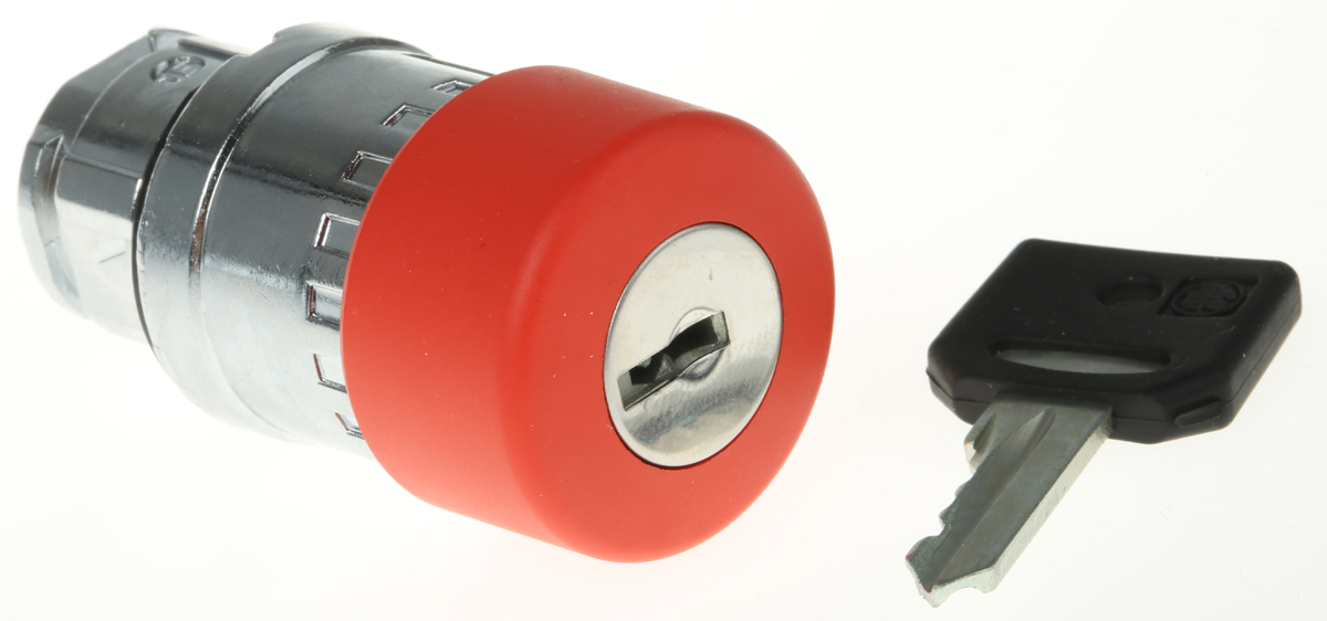 Schneider Electric Harmony XB4 Series, Key Release, Emergency Stop Push Button Head