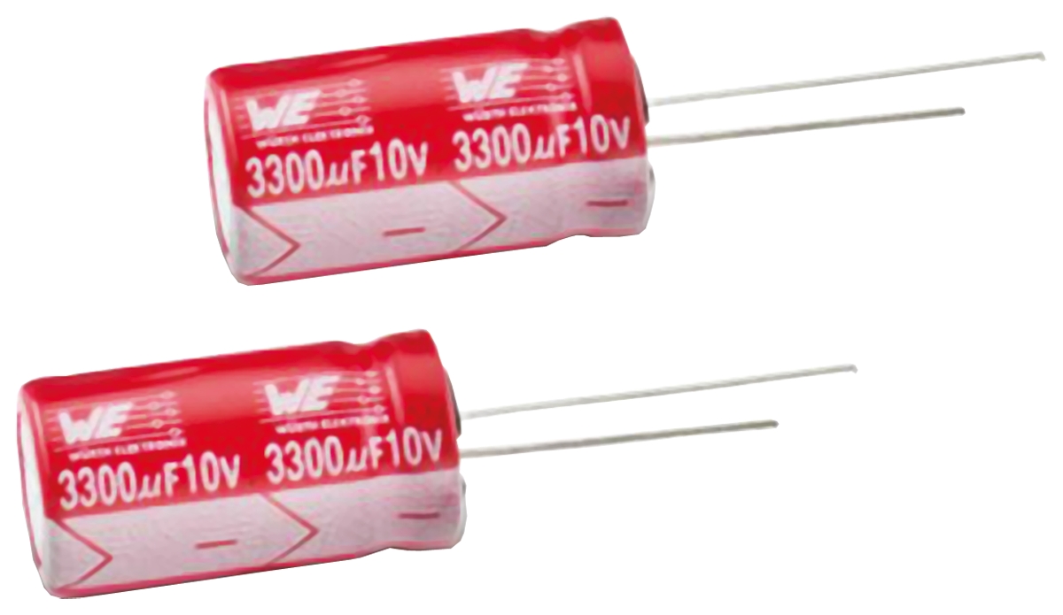 Wurth Elektronik 33μF Aluminium Electrolytic Capacitor 16V dc, Radial, Through Hole - 860130373001