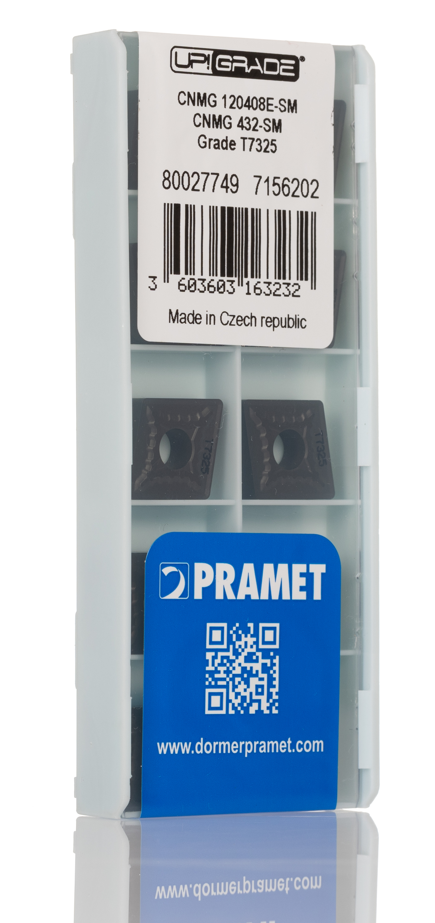 Pramet CNMG Series Lathe Insert for Use with DCLNR 12, 4.76mm Height, 95° Approach, 12.9mm Length