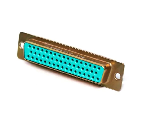 Amphenol India M24308 50 Way Panel Mount D-sub Connector Socket, 2.77mm Pitch, with 4-40 Screw Locks