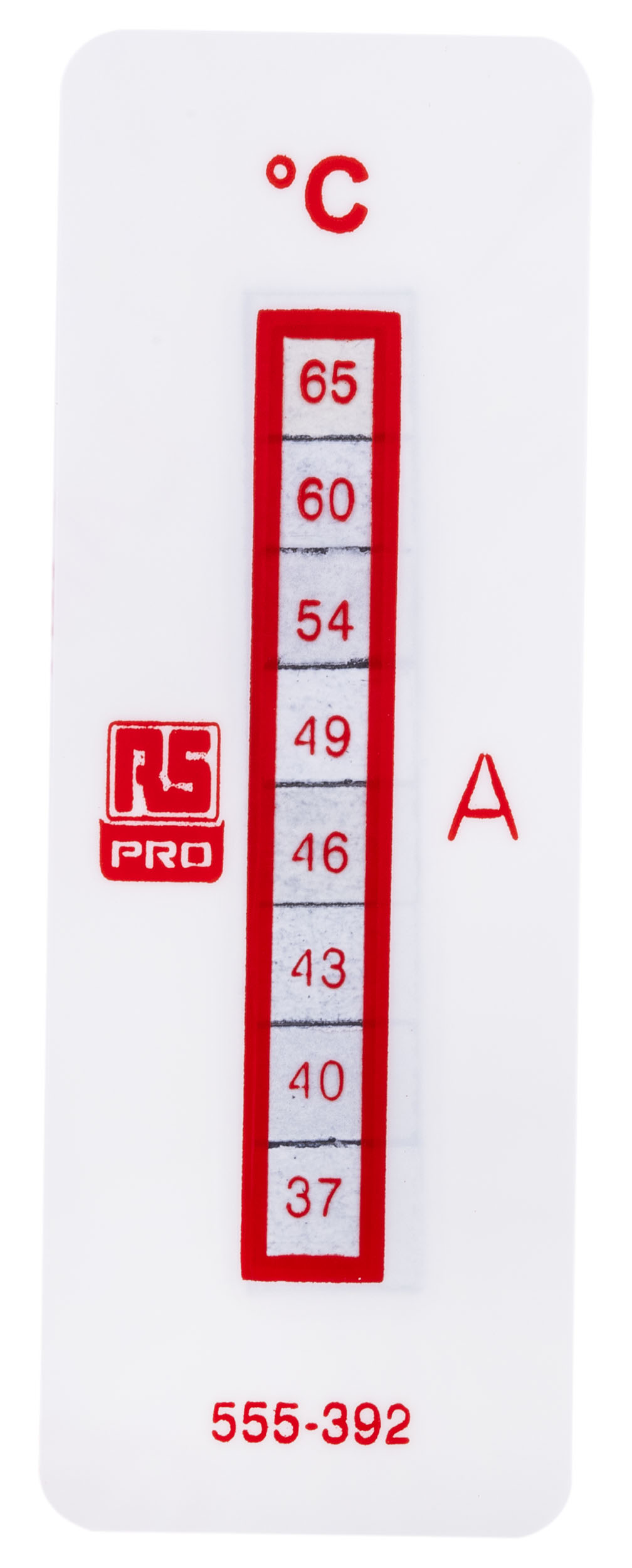 RS PRO Non-Reversible Temperature Sensitive Label, 37°C to 65°C, 8 Levels