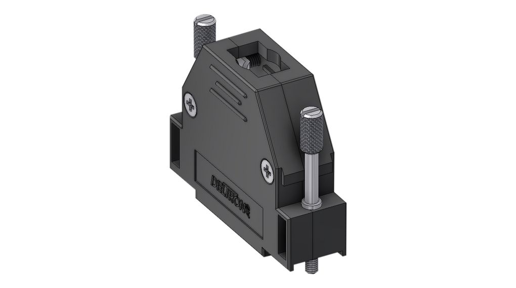 Deltron Connectors Thermoplastic D Sub Backshell, Strain Relief