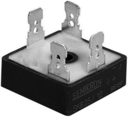 Semikron Danfoss Bridge Rectifier, 17A, 800V, 4-Pin