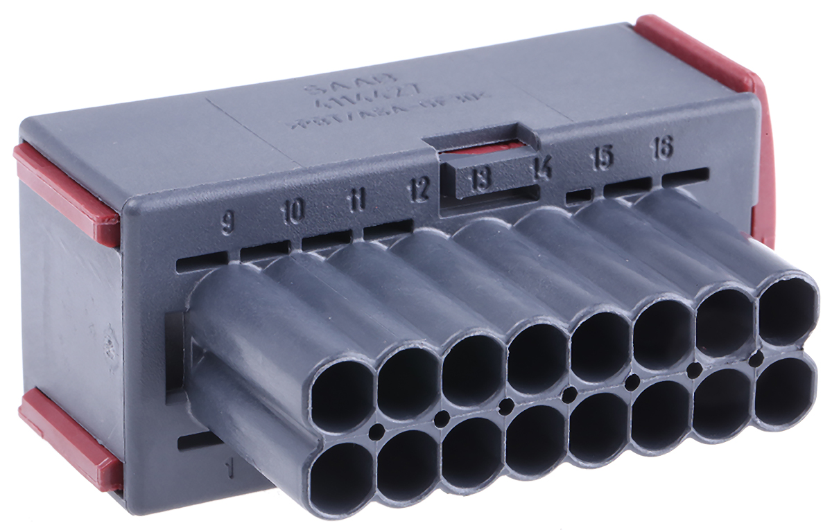TE Connectivity, Junior Power Timer Automotive Connector Socket Grey Cable Mount 16 Way 2-963217-1