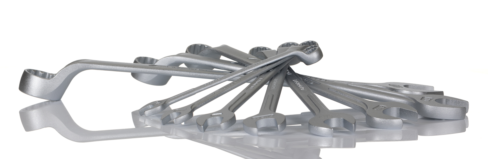 Gedore 1 B Series 8-Piece Spanner Set, 7/16 → 1 in, Vanadium Steel
