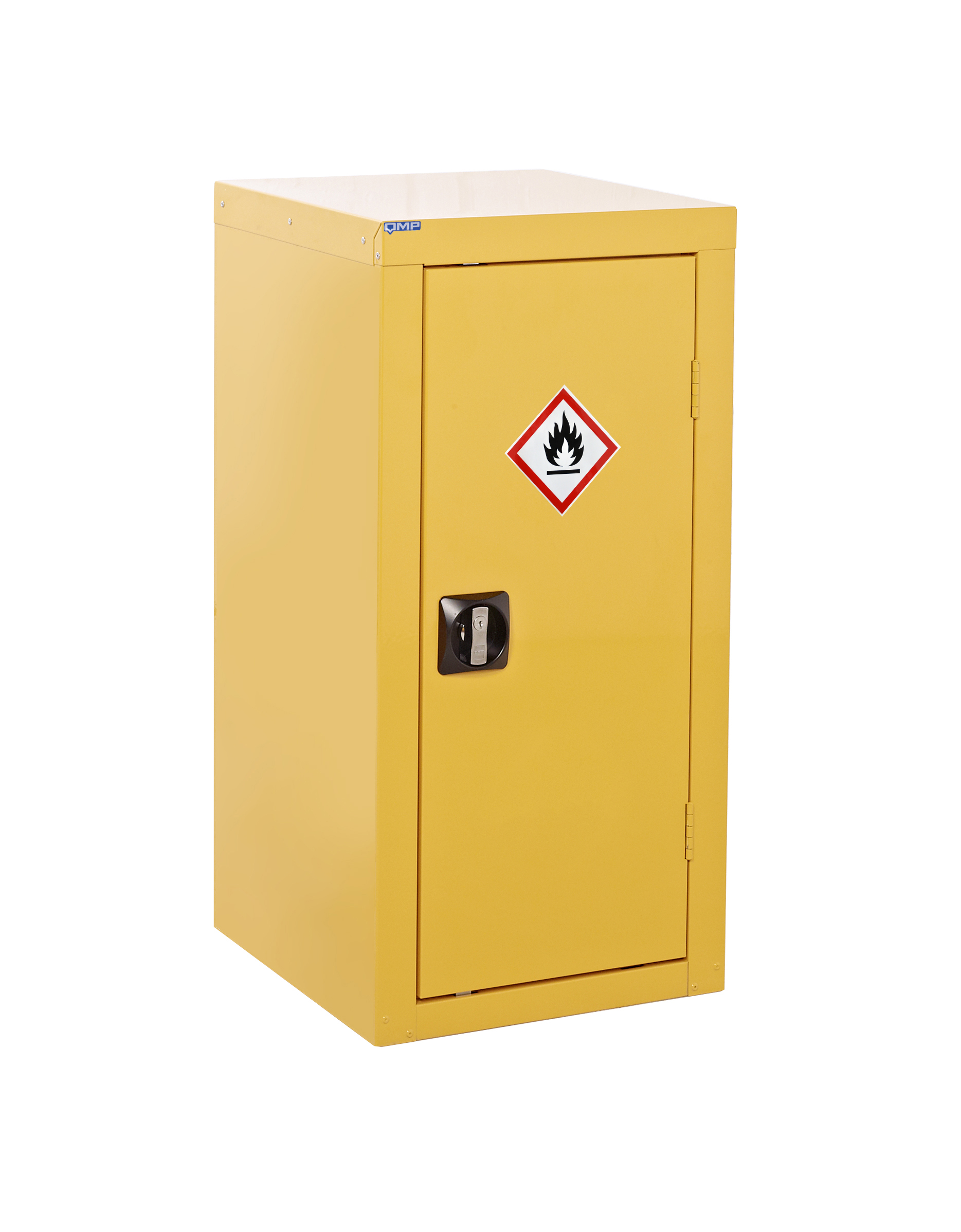 RS PRO Yellow Steel Lockable 1 Door Hazardous Substance Cabinet, 900mm x 460mm x 460mm